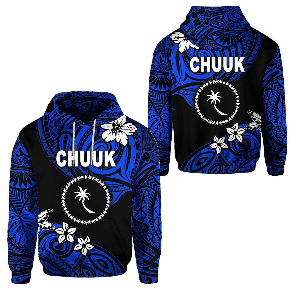 FSM Chuuk Hoodie Unique Vibes Blue LT8 Unisex Blue - Polynesian Pride