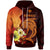 Hawaii Hoodie Tribal Tuna Fish Unisex Orange - Polynesian Pride