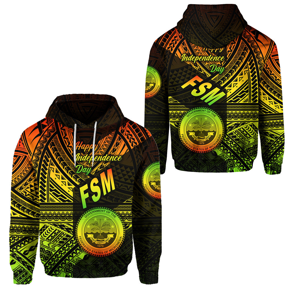 Federated States of Micronesia Hoodie FSM Happy Independence Day Original Vibes Reggae LT8 Unisex Reggae - Polynesian Pride