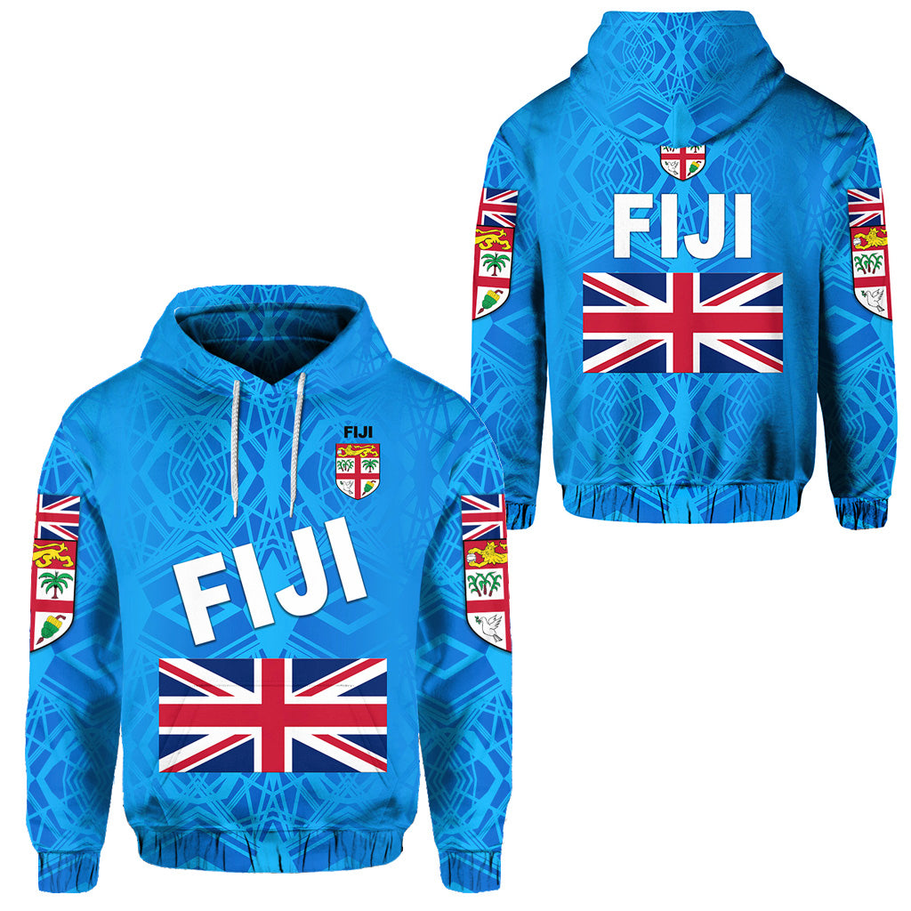 Fiji Day Hoodie Flag Vibes LT8 Unisex Blue - Polynesian Pride