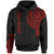 Hawaii Custom Hoodie Hawaii Tatau Red Patterns Unisex Black - Polynesian Pride