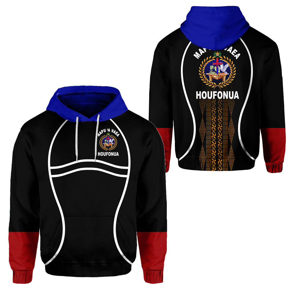 Tonga Mapu A Vaea Hoodie Houfonua Original Style LT8 Unisex Black - Polynesian Pride