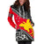 Papua New Guinea Hoodie Dress - Papua New Guinea Flag Fall In The Wave K9 - Polynesian Pride