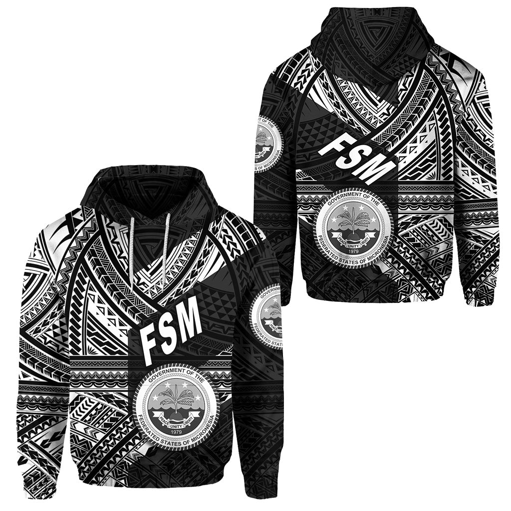 Federated States of Micronesia Hoodie FSM Original Style Black LT8 Unisex Black - Polynesian Pride