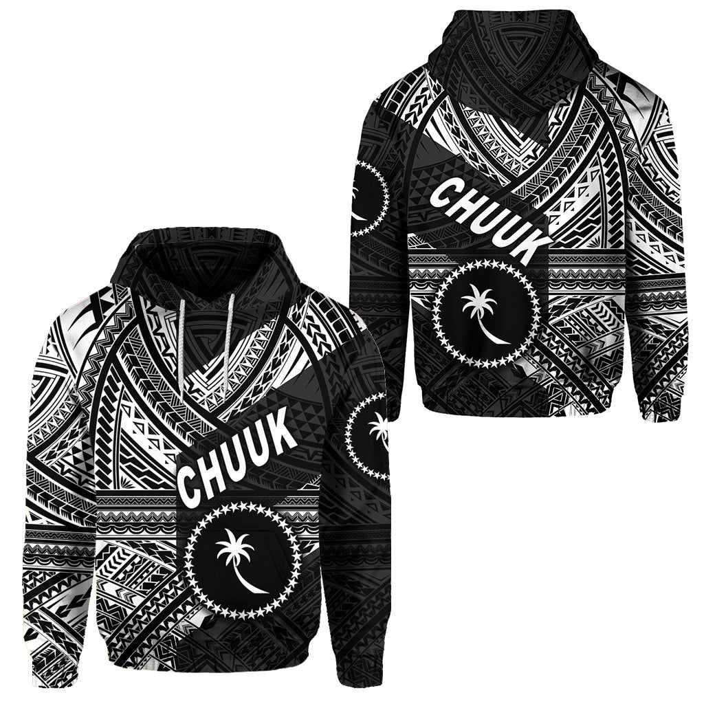 FSM Chuuk Hoodie Original Style Black LT8 Unisex Black - Polynesian Pride