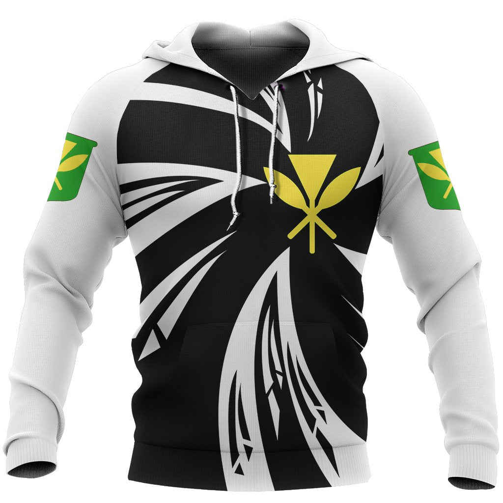 Hawaii Sport Hoodie Cyclone Style Unisex White - Polynesian Pride