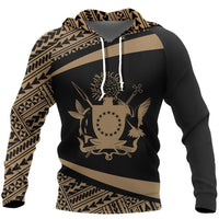 Cook Islands Polynesia Hoodie Circle Gold Ver 2.0 Unisex White - Polynesian Pride