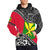 Hawaii Hoodie, Tropical Kanaka Maoli Flag Polynesian ll Over Print Hoodie K7 - Polynesian Pride