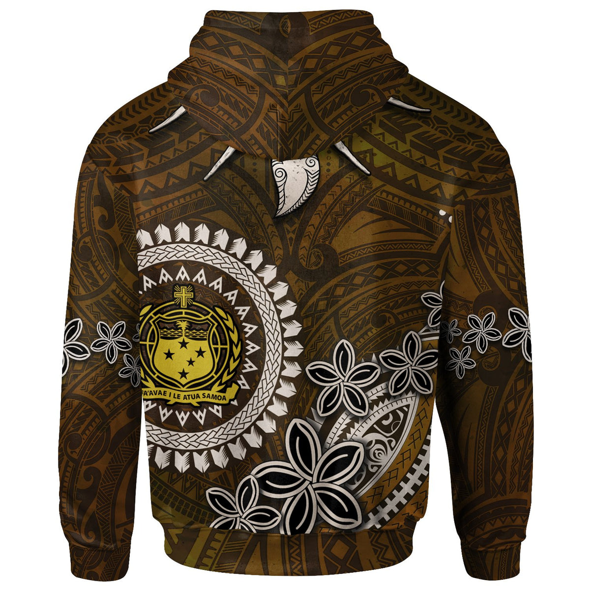 Samoa Hoodie Polynesian Boar Tusk - Polynesian Pride