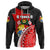 Custom Tonga Rugby Hoodie Polynesian Armor Style Black - Polynesian Pride