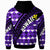 Hawaii Custom Zip up Hoodie Purple Hawaiian Tribal Seamless Pattern - Polynesian Pride