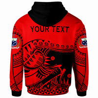 Samoa Custom Hoodie Dynamic Sport Style Red Black Color - Polynesian Pride