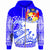 Tonga Custom Zip up Hoodie Youthful Dynamic Style Blue Neon Color Unisex Blue - Polynesian Pride