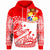 Tonga Custom Hoodie Youthful Dynamic Style Red White Color Unisex Red - Polynesian Pride