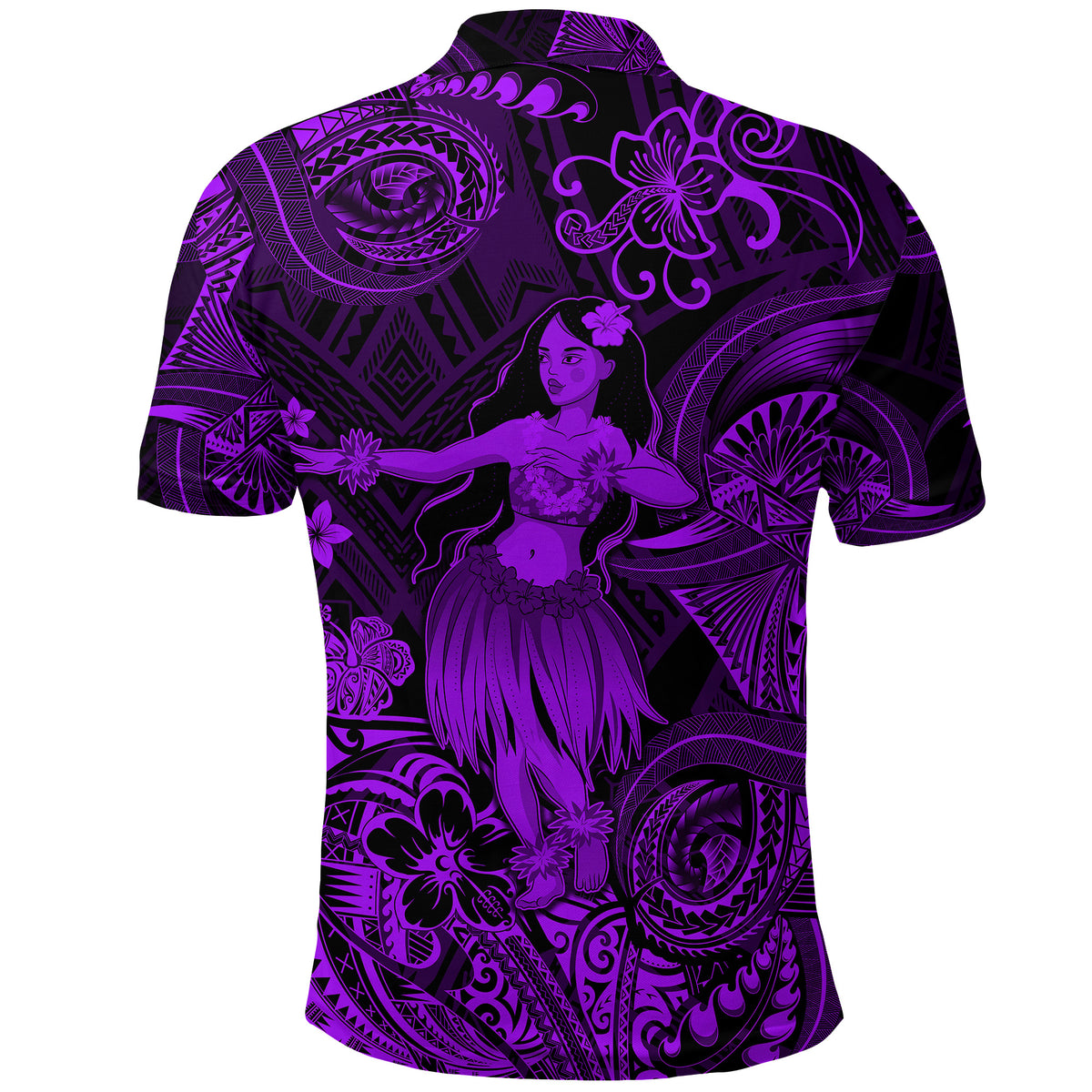 Hawaii Hula Girl Polynesian Polo Shirt Unique Style Purple LT8 - Polynesian Pride
