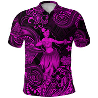 Hawaii Hula Girl Polynesian Polo Shirt Unique Style Pink LT8 - Polynesian Pride