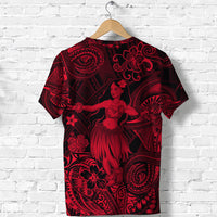 Hawaii Hula Girl Polynesian T Shirt Unique Style Red LT8 - Polynesian Pride