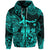 Hawaii Hula Girl Polynesian Zip Hoodie Unique Style Turquoise LT8 - Polynesian Pride