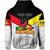 Custom Papua New Guinea SP Hunters Zip Hoodie Rugby Original Style White, Custom Text and Number LT8 - Polynesian Pride