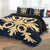 Hawaiian Royal Pattern Quilt Bed Set - Indigo - F2 Style - AH - Polynesian Pride