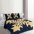 Hawaiian Royal Pattern Quilt Bed Set - Indigo - E2 Style - AH - Polynesian Pride