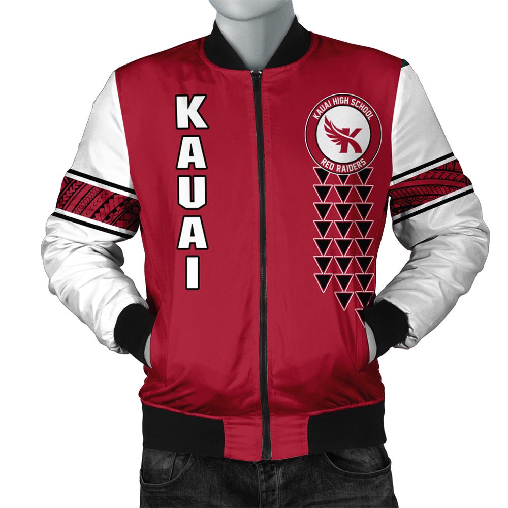 (Personalized) Hawaii Bomber Jacket - Kauai High Custom Your Class Bomber Jacket AH Red Unisex - Polynesian Pride