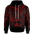 Hawaii Kanaka Maoli Hoodie Red Color Cross Style Unisex Black - Polynesian Pride