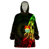 Kiribati Polynesian Pattern Style Reggae Color Wearable Blanket Hoodie LT9 Unisex One Size - Polynesian Pride