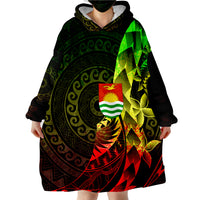 Kiribati Polynesian Pattern Style Reggae Color Wearable Blanket Hoodie LT9 - Polynesian Pride