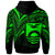 Kiribati Zip Hoodie Green Color Cross Style - Polynesian Pride