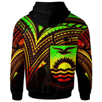 Kiribati Hoodie Reggae Color Cross Style - Polynesian Pride