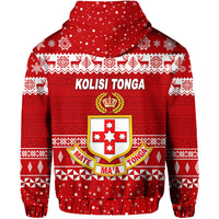 Kolisi Tonga College Christmas Zip Hoodie Simple Style LT8 - Polynesian Pride