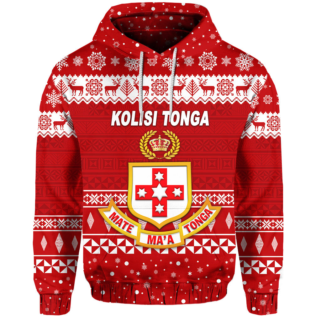 Custom Kolisi Tonga College Christmas Hoodie Simple Style LT8 - Polynesian Pride