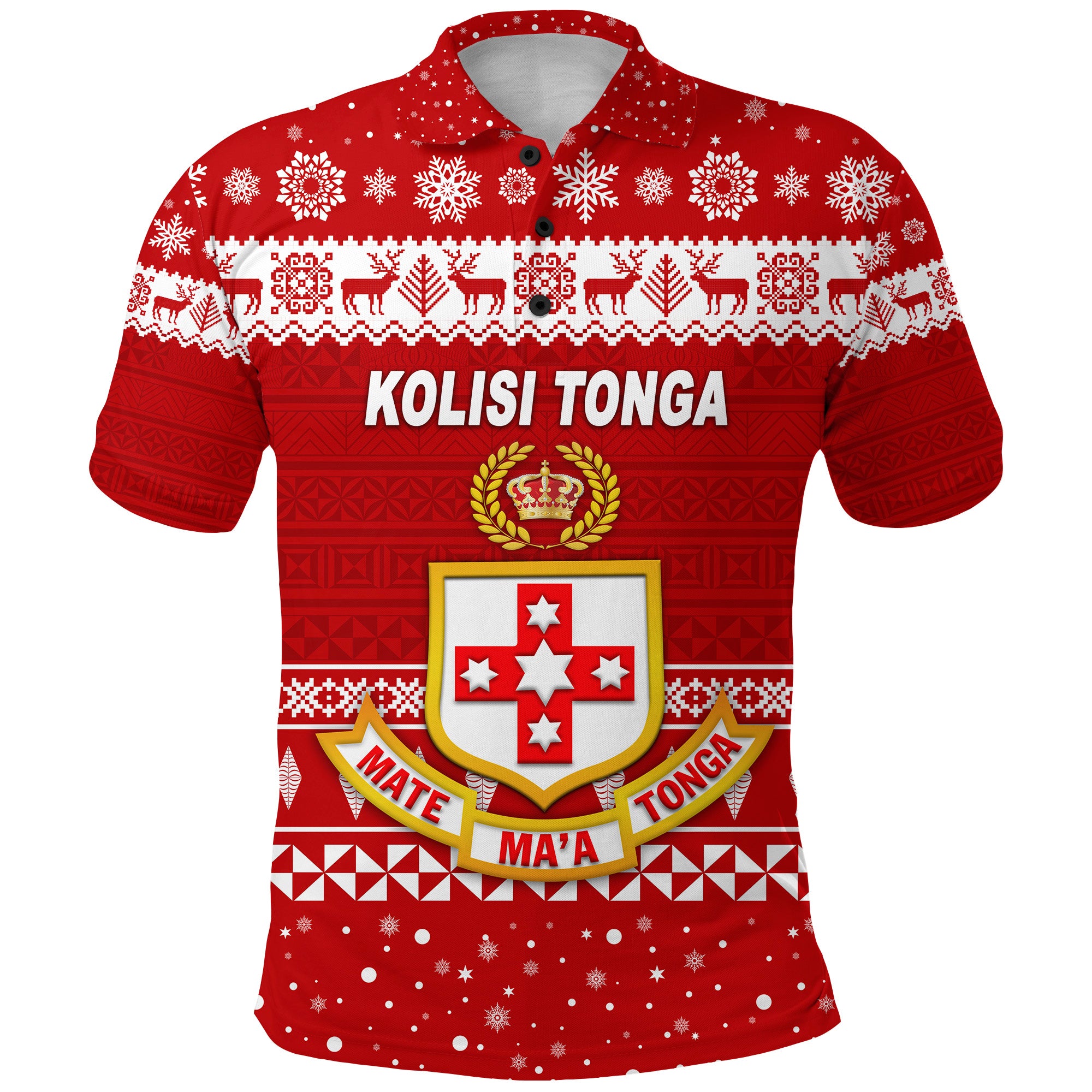 Kolisi Tonga College Christmas Polo Shirt Simple Style LT8 - Polynesian Pride