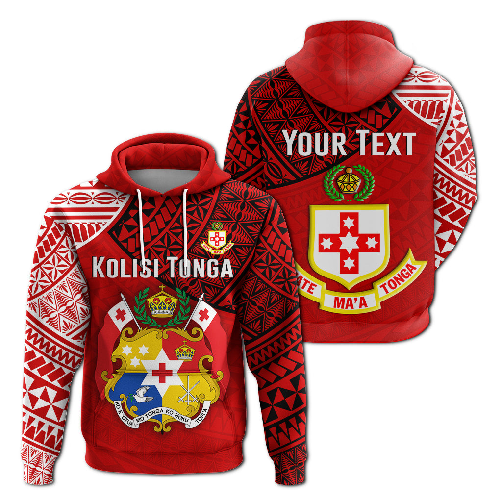 Custom Tonga College Atele Hoodie Kolisi Tonga LT4 Unisex Red - Polynesian Pride