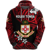 Custom Kolisi Tonga Hoodie Mate Maa Tonga Unique Vibes, Custom Text and Number Unisex Red - Polynesian Pride
