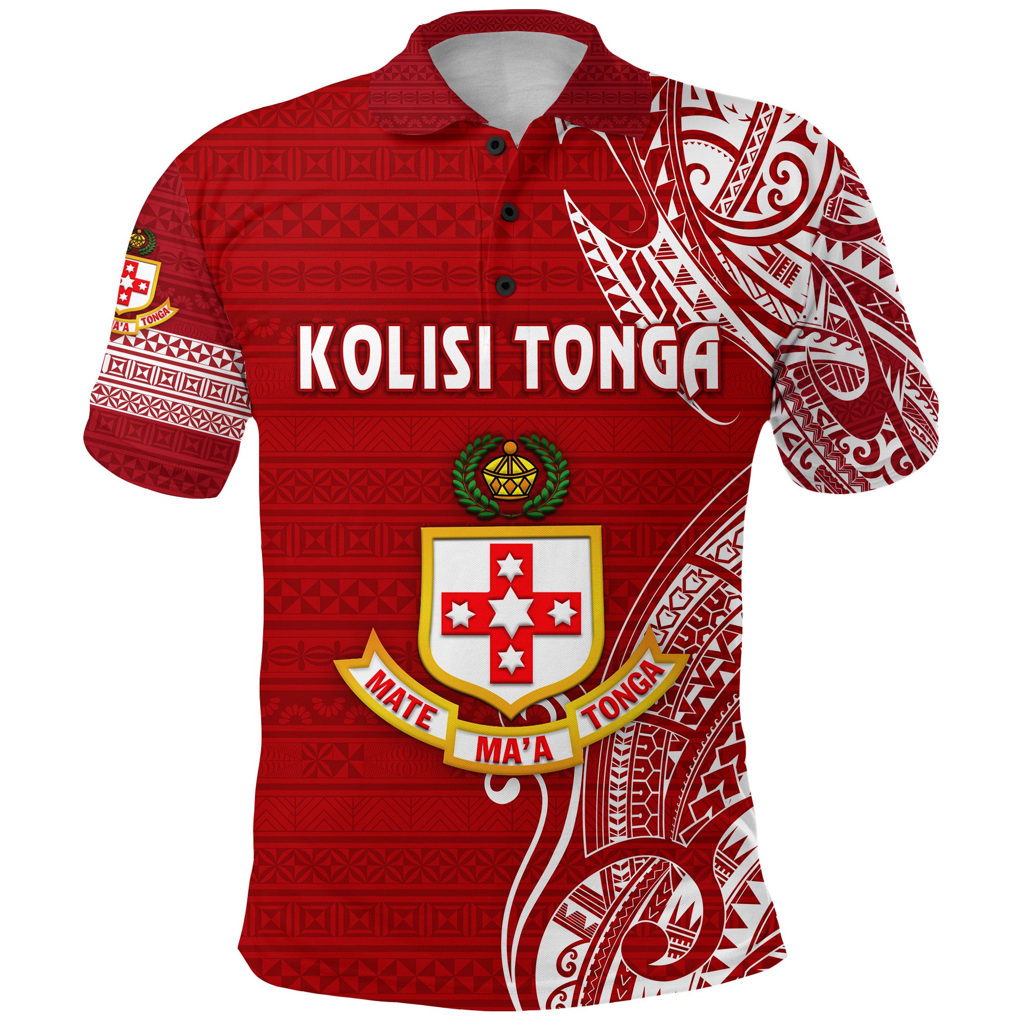 Kolisi Tonga Mate Maa Tonga Polo Shirt Original LT8 - Polynesian Pride