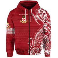 Kolisi Tonga Mate Maa Tonga Zip Hoodie Simple LT8 - Polynesian Pride