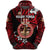 Custom Kolisi Tonga Zip Hoodie Mate Maa Tonga Unique Vibes, Custom Text and Number Lion Unisex Red - Polynesian Pride