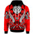 Kosrae Hoodie Tribal Sun Tattoo Red Color Unisex Red - Polynesian Pride