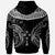 Kosrae Custom Hoodie Serrated Pattern White Color Unisex Black - Polynesian Pride