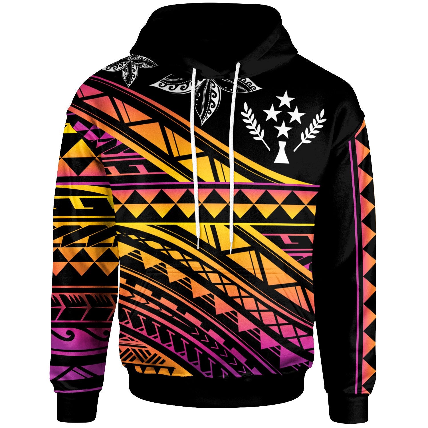 Kosrae Custom Hoodie Special Polynesian Ornaments Unisex Black - Polynesian Pride