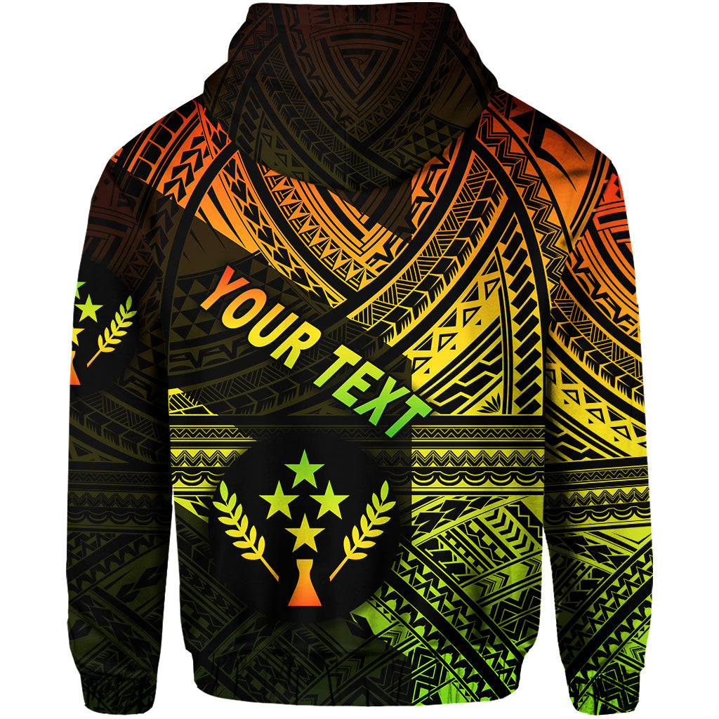 Custom FSM Kosrae Zip Hoodie Original Style Reggae LT8 - Polynesian Pride
