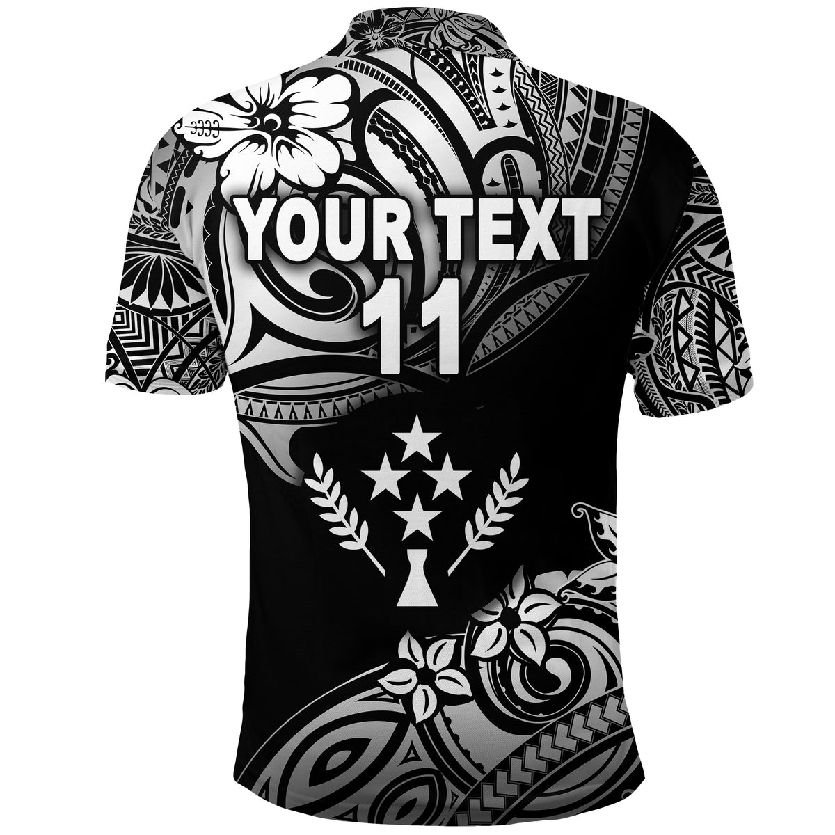 Custom FSM Kosrae Polo Shirt Unique Vibes Black LT8 - Polynesian Pride