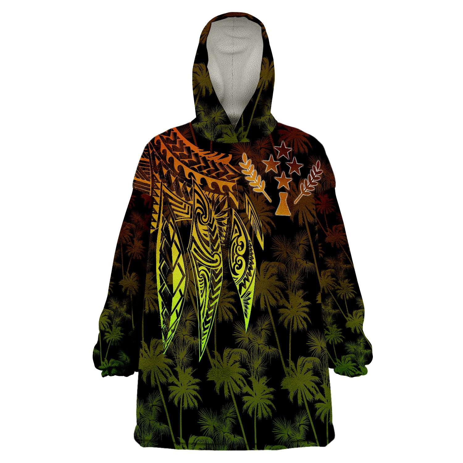 Kosrae Polynesian Reggae Wings Wearable Blanket Hoodie LT9 Unisex One Size - Polynesian Pride