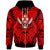 Kosrae Zip Hoodie Classic Vignette Style Unisex Red - Polynesian Pride