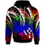 Kosrae Hoodie Tropical Leaf Rainbow Color Unisex Rainbow - Polynesian Pride