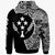 Kosrae Hoodie Hook Tattoo Black Color - Polynesian Pride