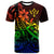 Kosrae T Shirt The Flow Of The Ocean Rainbow Color Unisex Rainbow - Polynesian Pride