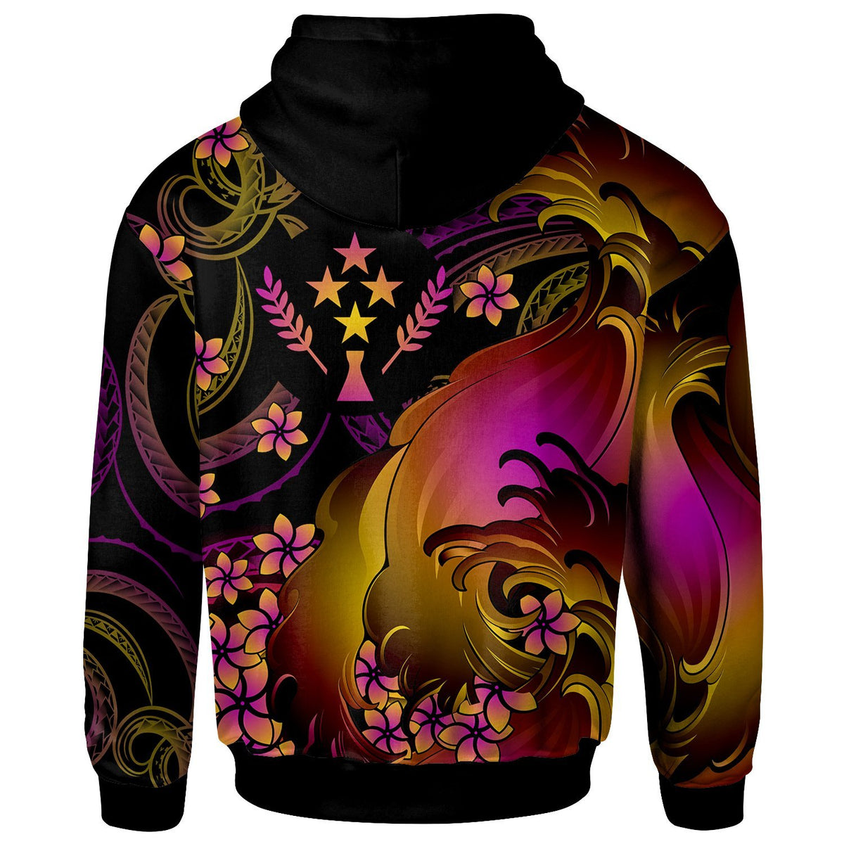 Kosrae Custom Zip up Hoodie Kosrae in wave - Polynesian Pride